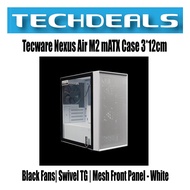 Tecware Nexus Air M2 mATX Case| 3*12cm Black Fans| Swivel TG | Mesh Front Panel