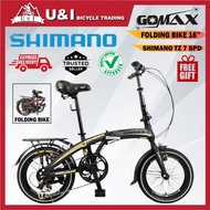 GOMAX CLASSIC 16" SHIMANO 7 Speed Folding Bike / Basikal Lipat