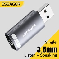 ESSAGER USB Sound Card External OTG Portable AUX 3.5mm - ES-OTG21