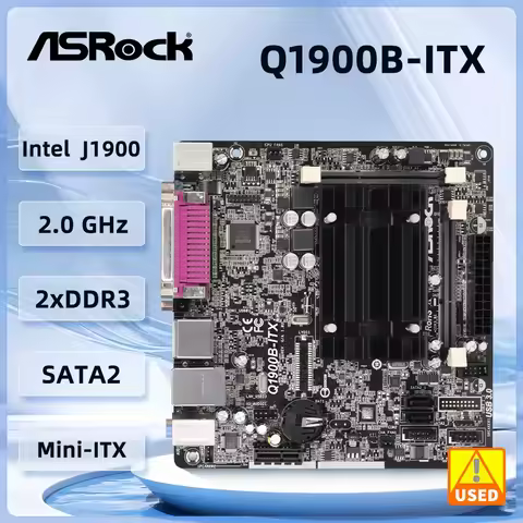 Asrock Q1900B-ITX Mini-ITX Motherboard Intel® Quad-Core Processor J1900 DDR3 16GB 2 x SATA2 3.0 Gb/s