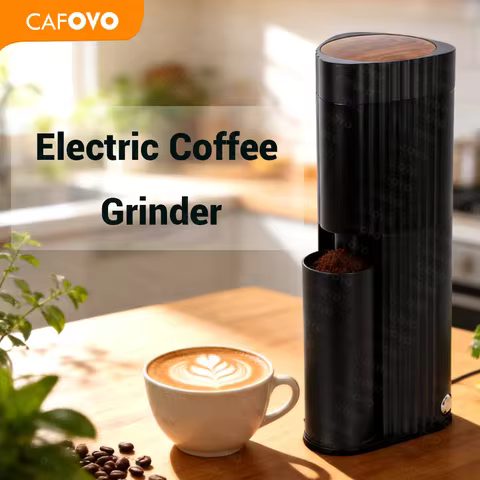 CAFOVO G448C Electric Coffee Grinder 48mm Stainless Steel Burr with 120-Step Adjustable & 160RPM Mot