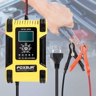 FOXSUR Car Motorcycle Battery Charger Lead Acid Battery Charger 12V/ 24V 6-200AH