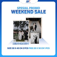 Print 2 PCS MDF Photo Frame 30x45 cm Free Photo MDF Frame 20x30 Cm Just hang it