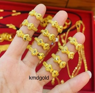 KMDGold แหวนทอง1สลึงลายถักเปียโบว์/หัวใจ ทองแท้มาตรฐานเยาวราช