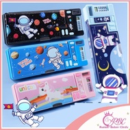 LOKAL [Local Seller] 2-Sided Magnetic Lid Pencil Case + Sharpener + Calculator Pencil Case Pencil Ca