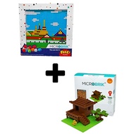 MICROBRIK : 2D Wat Prakeaw + 3D Thai style house S/2D Building Blocks Phra Kaew + 3D Size LD-388