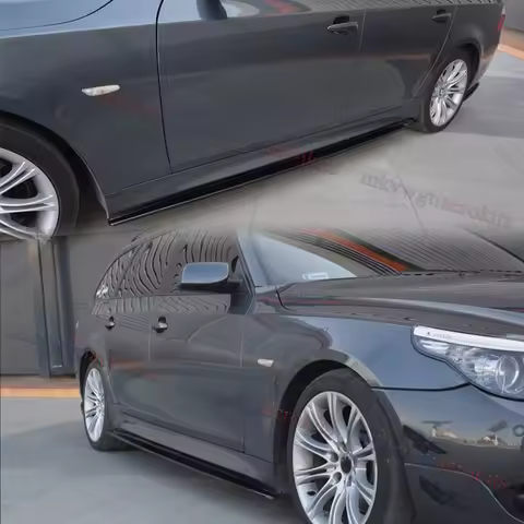 Side Bumper Splitter Lip for BMW 5 Series E60 E61 M5 528i 535i 550i 545i 2004 2005 2006-2010 Side Sk