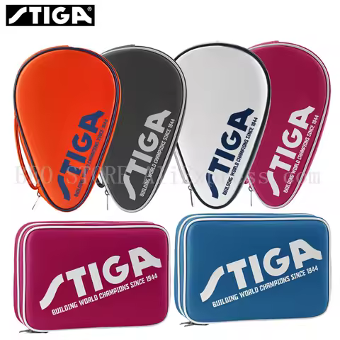 STIGA Table Tennis Rackets Bag New Double Layer Square Round Training Professional Balde Bat Paddle 