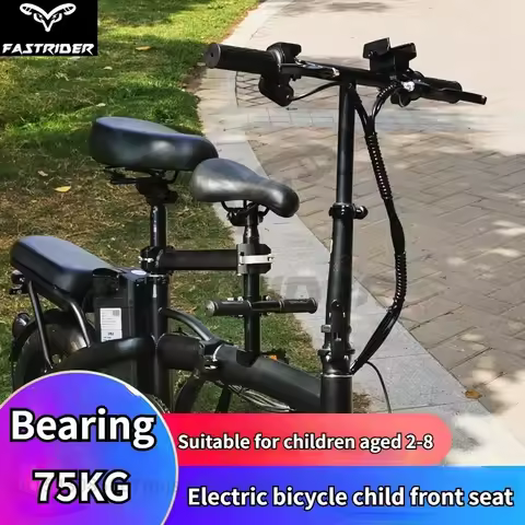 Folding Electric Bike Child Seat Front Folding Bicycle Baby Soft and Comfortable Seat with Pedal Bic