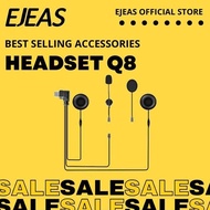 BEST PROMO Headset Earpiece Mic Earphone Microphone Intercom Helm EJEAS Q8 Type C Original
