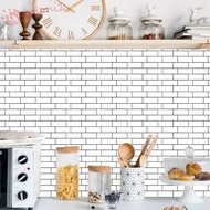 [READY STOCK] Wallpaper Brick Pattern Removable For Kitchen Background Wall Directly Paved Wall Renovation Decorative Film