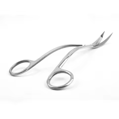 9.8"Stainless Steel Wave Scissors Aquarium Tank Aquatic Plant Tongs Curved Aquarium Clean Water Gras