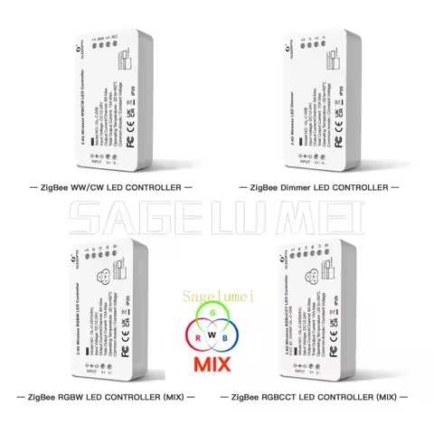 GLEDOPTO Zigbee3.0 RGB+CCT RGBW WWCW GL-C-006/007/008/009 ZigBee Smart LEDStrip Controller Voice Wor