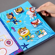 Pa paw patrol paw patrol Made Great Contribution Cartoon Stickers Stickers Children Concentration Sticker Book 2 Years Old 6 Baby Educational Stickers Toys