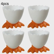 1/2/4Pcs High Footed Chicken Egg Tray Cup Plastic Egg Tray Cute and Creative Breakfast Boiled Eggs C