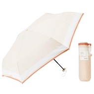 Waterfront Umbrella Series: Neo Mini Folding Umbrella - Feminine Striped Design in Light Blue, Warm 