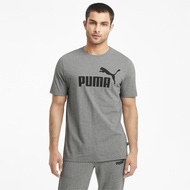PUMA BASICS - เสื้อยืดผู้ชาย Essentials Logo สีเทา - 58666603