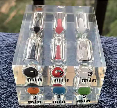 Acrylic Hourglass Timer 1/2/3/4/5/6 Minute Sand Clock Hourglass Home Decor Acrylic Shower Timer Brus