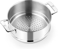 BRA COOKWARE Signature Colander | 9.5 inches - 4 quarts Professional Steamer | Stainless Steel Colan