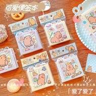 Set of 6 Foldable Capybara Square Note Papers | Convenient Folding Note Paper | Cute Capybara Cartoo