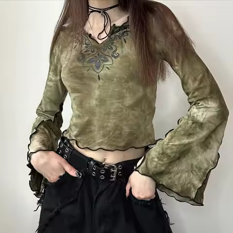 Women Renaissance Blouse Long Sleeve Medieval Peasant Blouse Smocked Pirate Costume Victorian Shirt 