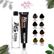 Ashley Shine Hair Color Oxidizing 60ml*2 Ash Gray Green Brown Blonde Pink Black Colors Dye Cream