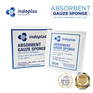 Indoplas Absorbent Gauze Sponge Pad 4x4 Sterile Box of 100