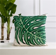 Tropical Pillow Cover Cushion Case Green Leaf of Tropical Palm opea monstera ceriman Home Decorective Cushion Cover 45x45cm