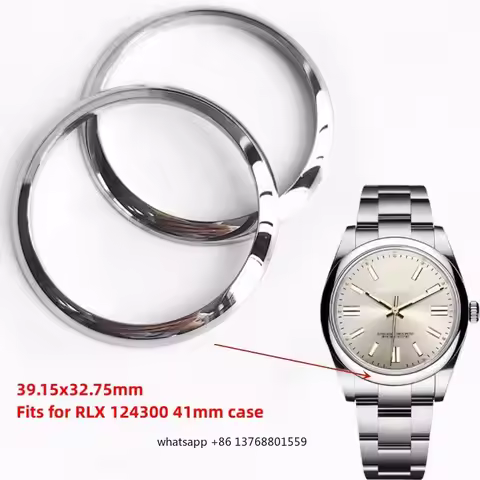 2026FF39.15mm Quality Watch Parts Stainless Steel Silver Watch Bezel For Rolex 124300 41mm Case Afte