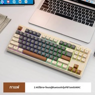 ATTACK SHARK | ฟรี Wolf M87 คีย์บอร์ดเกมไร้สาย 2.4G การเชื่อมต่อบลูทูธ PBT Ball Cap Rainbow Light เห
