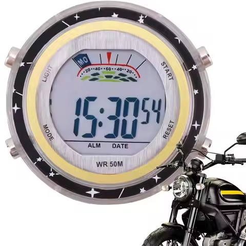 Easy Installation Motorcycle Electronic Watch Electronic Heat-resistant Cycling Clock Waterproof Rai