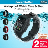 [SG] QPlus Diving PRO iWatch Case&amp;Strap 2in1 for Series SE/9/8/7/6/5/4/3/2/1 Anti-fall Protection Sweatproof Waterproof