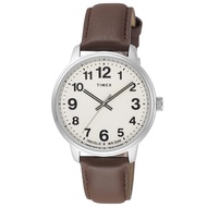TIMEX Easy Reader Men's Watch - Black Dial, Brass, Mineral Glass, Quartz, Calf Leather - Model TW2V2