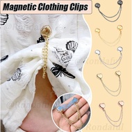 Multifunctional Magnetic Clothes Clip Clothing Cinch Clips with Chain Magnetic Snap Fasteners for Tr