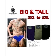 Swiss Polo Big Size Briefs/Underwear SP8501 3 in 1/Seluar Dalam Lelaki Size besar/Sepender Lelaki Si