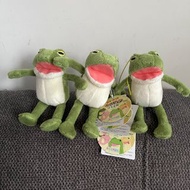 🐸 🐸 🐸 3隻 Amufun 日本 🇯🇵 青蛙公仔 吊飾公仔 Frog Hang Plush Doll