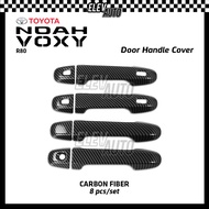 Toyota Noah Voxy R80 R90 Door Handle Cover Trim Carbon Chrome Garnish Accessories Bodykit