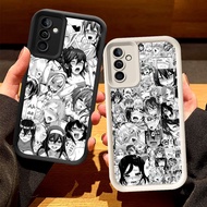 O-21 Girl Face Ahegao Case for Samsung Galaxy J2 J6 J4 J7 Prime Plus Pro Black and White