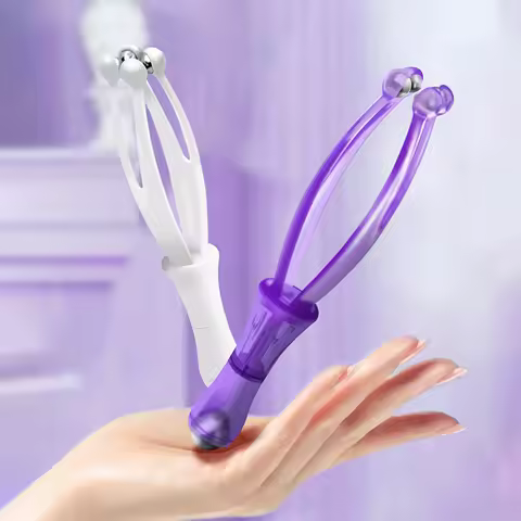 4 Rollers Steel Ball Finger Massager Mini Finger Joints Massager With Handle For Finger Blood Circul