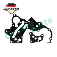 (2pc) Münster Oil Pump / Cylinder Front Cover Case Gasket MD014194 + MD041018 Mitsubishi VR4 2.0 TC 