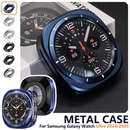 Blue White Metal Watch Case for Samsung Galaxy Watch Ultra 2025/2024 47mm Luxury Protective Case for