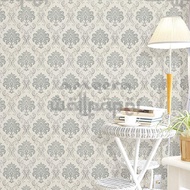 Silver Batik Wall Paper 8m to/d 9m x 45cm