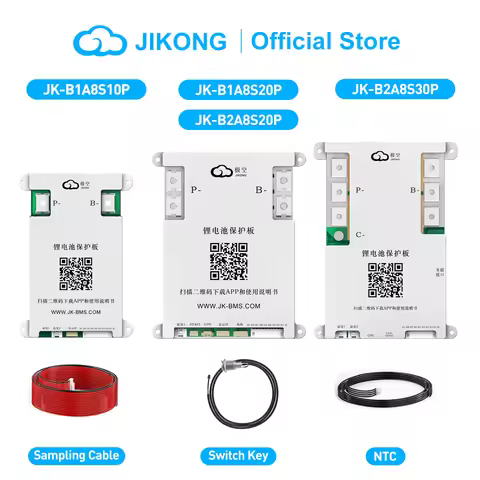 JIKONG JK BMS 4S 8S 12V 24V BMS 4S Lifepo4 40A - 300A Smart Active Balancer BMS 8s 24v lifepo4 Li-Io