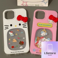 UNCuteKittenMix Casing Cat 3D DIY Doll  Bow Bracelet Case Compatible for IPhone 14 13 16 11 12 15 Pr