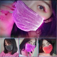 LED Face Mask Color mask Reusable LED Funky Mask Fiber Optic Mask Party Mask with Rechargeable Battery FOR PM 2.5 Filter