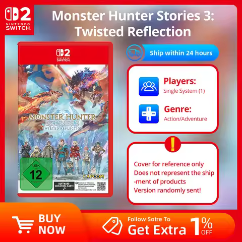 Nintendo Switch 2 Game - Monster Hunter Stories 3 Twisted Reflection -Games Physical Cartridge Suppo