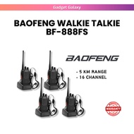 [ 4 Units ] BF-888S BaoFeng Outdoor Waterproof Walkie Talkie 16 Channel 5KM Range with FREE Earpiece