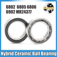 2pcs Hybrid Ceramic 6802 6805 6806 6902 2RS MR24377 Bearing 15 24 25 30 mm For Bike Bicycle Thin Sec