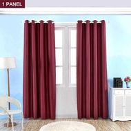 Thermal Insulated Blackout Curtains  Living Room (Wine Red,1Panel,39x98in)