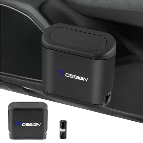 ABS Car Portable Trash Can Garbage Bin Storage Box For Volvo V50 S80 V90 XC90 S60 RDESIGN V40 XC40 X